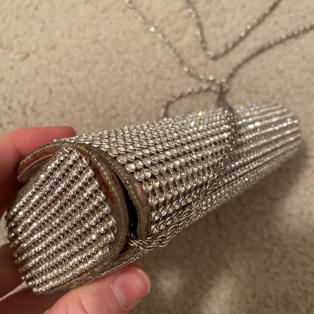 RSVP Rhinestone Clutch W/ Chain - Picture 12 of 15